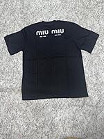 MIU BLACK T-SHIRT MIU BLACK T-SHIRT