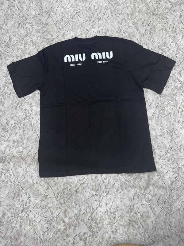 MIU BLACK T-SHIRT MIU BLACK T-SHIRT